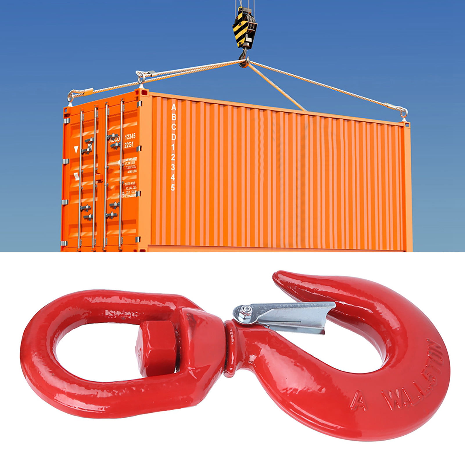 Swivel Eyelet Hook Gravity rig for Factory Lifting Civil Engineering Port Transport Alloy Steel Anti-Crack Lifting Hook