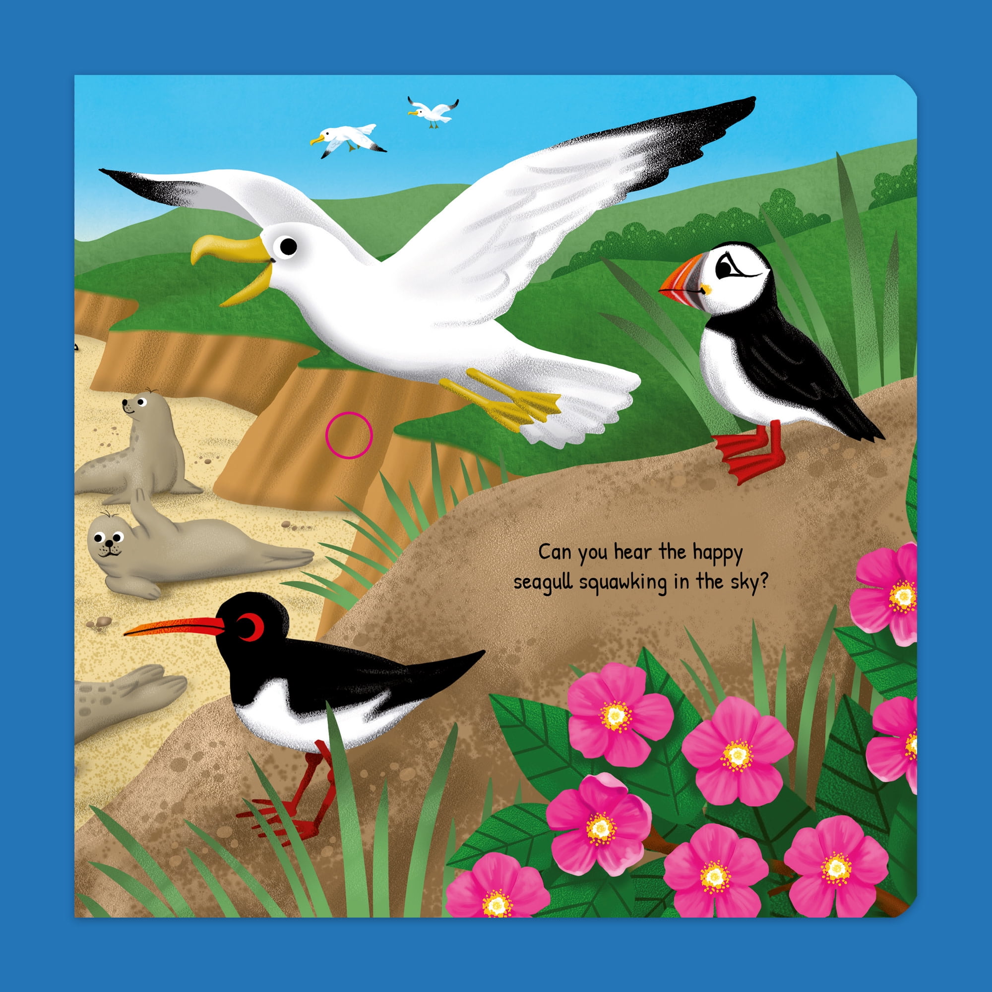 book 'n' app: Listen & Discover Book - The Sea - Soft Touch Press, 10 Ocean Animal Themed Sounds, Interactive Play-Read-Learn Story, Kid-Toddler 18Mo+