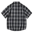 thumbnail image 3 of Sopiago Big And Tall Flannel Shirts for Men Plaid Shirts Cotton Men's Button Down Shirts Long Sleeve Gingham Shirt Navy,L, 3 of 6