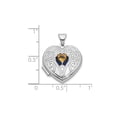 thumbnail image 3 of 1/4 Carat (Ctw) Citrine Heart Locket Pendant Necklace in Sterling Silver with Chain for Women, 3 of 6