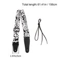 thumbnail image 2 of 1Pc Electric Guitar Belt Printed Guitar Strap Chic Guitar Accessory Black White, 2 of 7