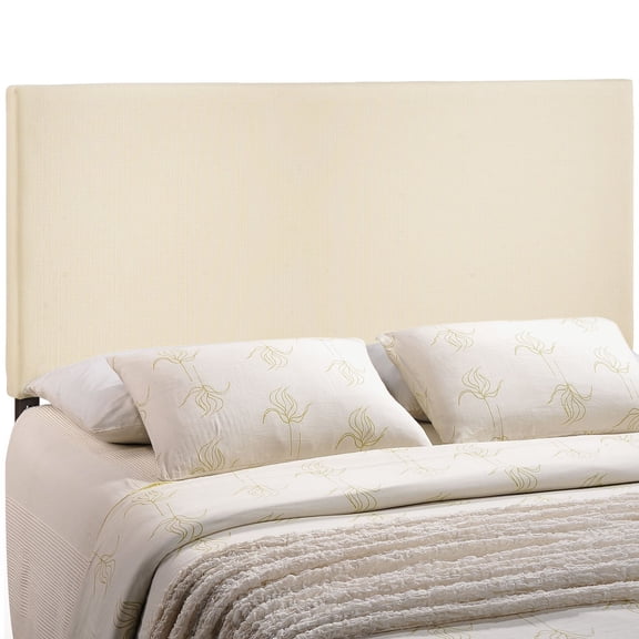 Hawthorne Collections Fabric King Panel Headboard with Particleboard in Ivory