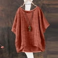 thumbnail image 6 of WCJM Summer T Shirts for Women Short Sleeve Women's Short Sleeve T-Shirt Loose Button Shirt Top Stand Solid Color Sleeve Collar Casual Women's Shirt Women's Shirt, 6 of 7