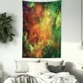 thumbnail image 3 of Outer Space Tapestry, North American and Pelican Nebula Gas Cosmic Planetary Object in Outer Space, Wall Hanging for Bedroom Living Room Dorm Decor, 60W X 80L Inches, Orange Green, by Ambesonne, 3 of 5