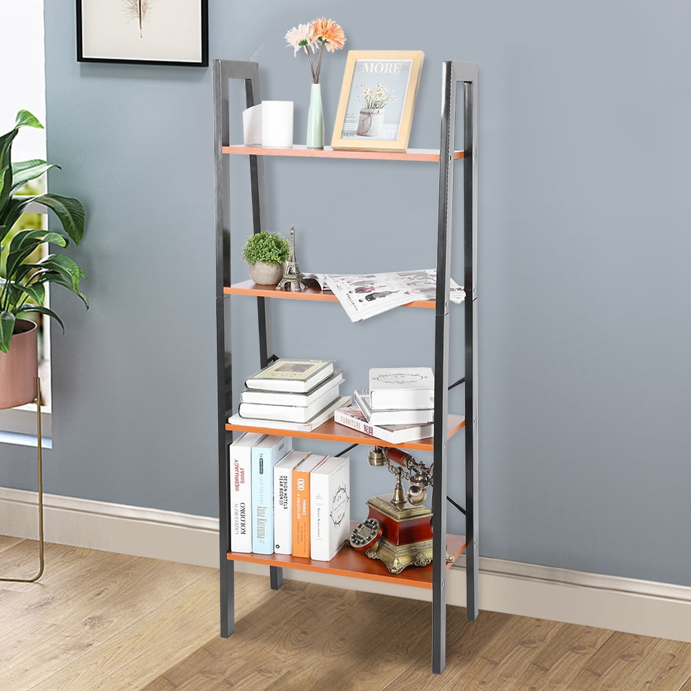 Details about   5 Style Wood Bookcase Shelf Ladder Bookshelf Storage Display Rack Furniture US 