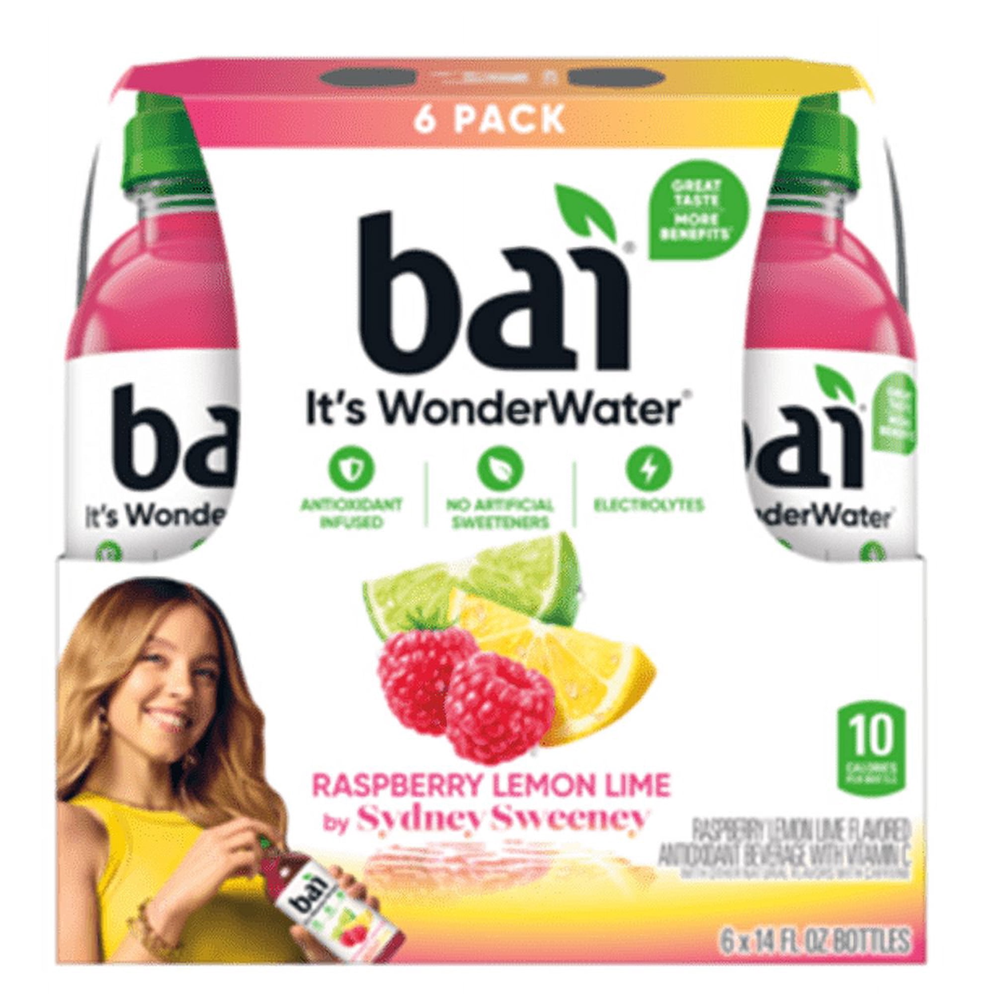Bai Antioxidant Infused Rasperry Lemon Lime Flavored Water, 14 fl oz, Pack of 12