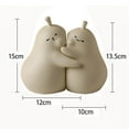 thumbnail image 3 of Elodie Hugging Pear Elephant Book Stand Ceramic Bookend Fine Workmanship Bookshelf Ornament Unique Tabletop Decoration Home Decor Animal Statues Figurines for Entrance Office Bedroom Wonderful, 3 of 8