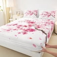thumbnail image 3 of Castle Fairy Cherry Blossom Girl Twin Sheet Sets,Pink Floral Sakura Bedding, 3 of 7
