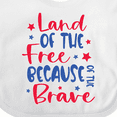 thumbnail image 4 of Inktastic Memorial Day Land of the Free Because of the Brave Boys or Girls Baby Bib, 4 of 4