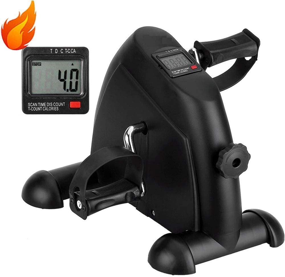 LCD Display Time Calorie Distance Details about   Portable Pedal Under Desk Stationary Bike 