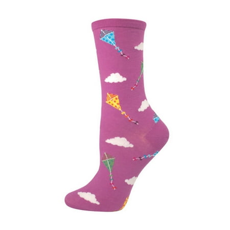 - Socksmith Fly Away Womens Orchid Crew Socks