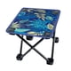 thumbnail image 1 of Taburete de camping plegable para pies, taburete plegable, asiento para adultos, taburete ultraligero para Hojas azules, 1 of 9