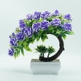 thumbnail image 5 of 1Pc Artificial Flowers, Artificial Plants Artificial Flowers Bonsai,Artificial Hydrangea Flowers in Ceramic Vase Mini Potted Plant for Wedding Home Party Office Table Decor, 5 of 8