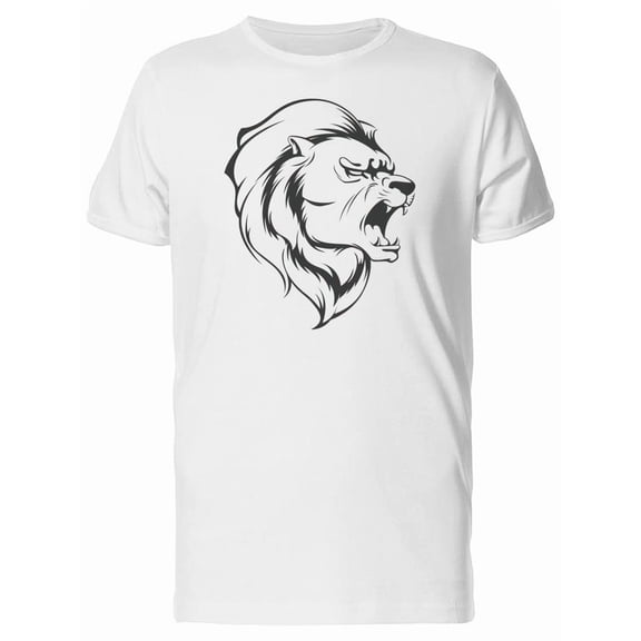Lion Roaring Silhouette B&W Tee Men's -Image by Shutterstock