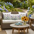 thumbnail image 6 of Outdoor Pillow Cover Flowers Leaves Set of 2 Waterproof Throw Pillowcases Watercolor Plant Decorative Patio Furniture Pillows for Couch Garden Indoor & Outdoor Use, 6 of 9