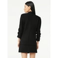 thumbnail image 3 of Scoop Women's Scrunch Sleeve Ponte Blazer with Shawl Collar, Sizes XS-XXL, 3 of 5