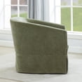 thumbnail image 4 of Elm Caper Green Polyester Fabric Skirted 360-degree Swivel Chair, 4 of 12
