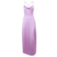 thumbnail image 4 of TRKIYQC Vestido sin Mangas con Tirantes para Mujer, Liso con Tirantes de Espagueti, Cuello Alto, Dobladillo Dividido, Vestido de Longitud Media para Fiesta TRKIYQC moda, 4 of 8