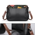 thumbnail image 3 of Dark Floral Vibrant Painted Blooms Vintage Crossbody Bag For Women Medium Leather Hobo Bags Shoulder Bag Classic City Leather Satchels, 3 of 8