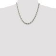 thumbnail image 4 of Auriga Fine Jewelry 925 Sterling Silver 7 mm Diamond-cut Rope Chain Necklace for Men 20", 4 of 6