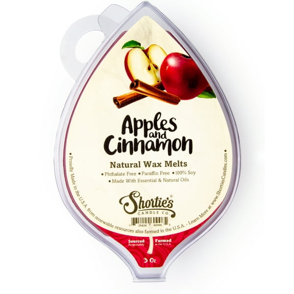 Apples & Cinnamon Soy Wax Melts - All Natural   Essential Oils   Phthalate Free - Shortie's Candle Company