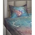 thumbnail image 2 of Ambesonne Fantasy Fitted & Top Sheet Set with Sham, Butterfly Winged, Blue Purple, 2 of 4