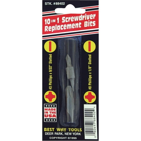 10-in-1 Replacement Double-End Screwdriver Bit (Best Rated Drill Driver)