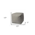 thumbnail image 2 of 17" Taupe Cube Geometric Indoor Outdoor Pouf Cover, 2 of 5