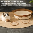 thumbnail image 2 of Instinct Basket, Handwoven Cotton Rope Cat Bed with Cushion & Toy Ball for Indoor Cats, 2 of 7