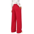 thumbnail image 5 of UVN Sweatpants for Women Casual Wide Leg Baggy Pants Straight Long Trousers High Waist Drawstring Workout Pants with Pockets, 5 of 12