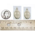 thumbnail image 2 of 14K White Gold Miraculous Medal - 1 inch x 2/3" (23mm x 16mm), 2 of 2