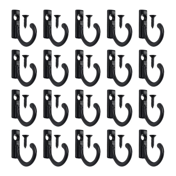 Wall Mounted Single Hook Robe Hooks Metal Coat Hooks and Screws for Hanging Key