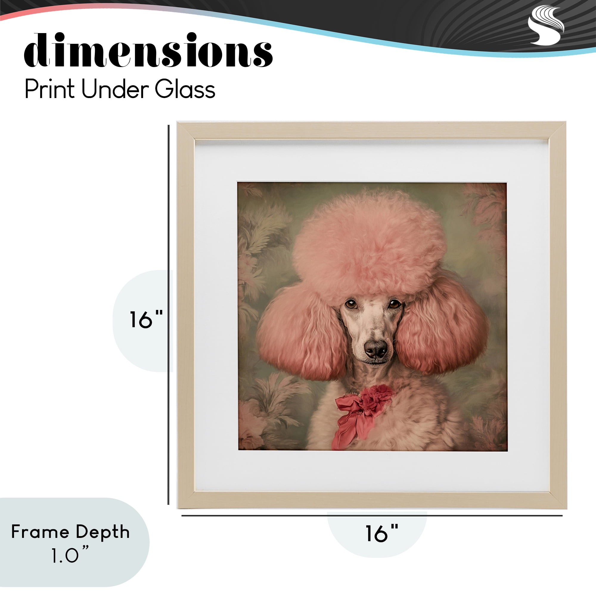 Stupell Industries Miss Baroness Blush Birch Framed Print Under Glass, design by Tina LeCour
