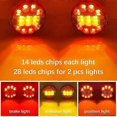 thumbnail image 5 of 2PCS 12/24v LED Round Light Trailer Tail Light Hamburg Lighting for Truck Caravan (red & amber, round), 5 of 5