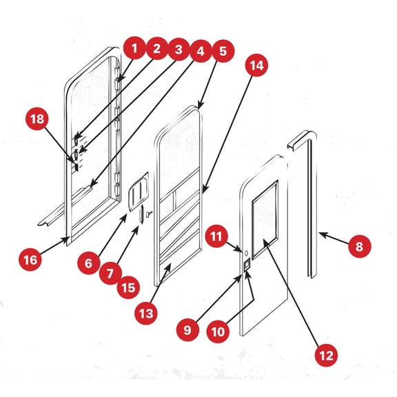 Dexter Axle 4442-02 Philips Lever Latch - Left Hand