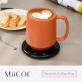 thumbnail image 2 of czcpp-16 oz Large Ceramic Coffee Mug, Tea, Mulled Drinks Cup, Gift for Office Staff or Home Using, Microwave and Dishwasher Safe, Frosted Surface, Chocolate, 2 of 4