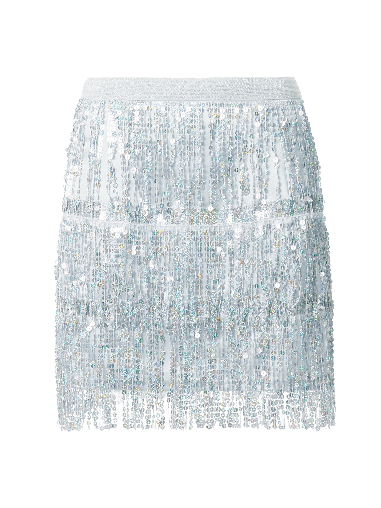 Women's Sequin Fringed Skirt Sparkle Stretchy Bodycon Mini Skirts Night ...