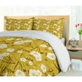 thumbnail image 5 of Ambesonne Hawaii Duvet Cover Sets, Flower Spring Blossom, 2-King, Earth Yellow Umber, 5 of 7