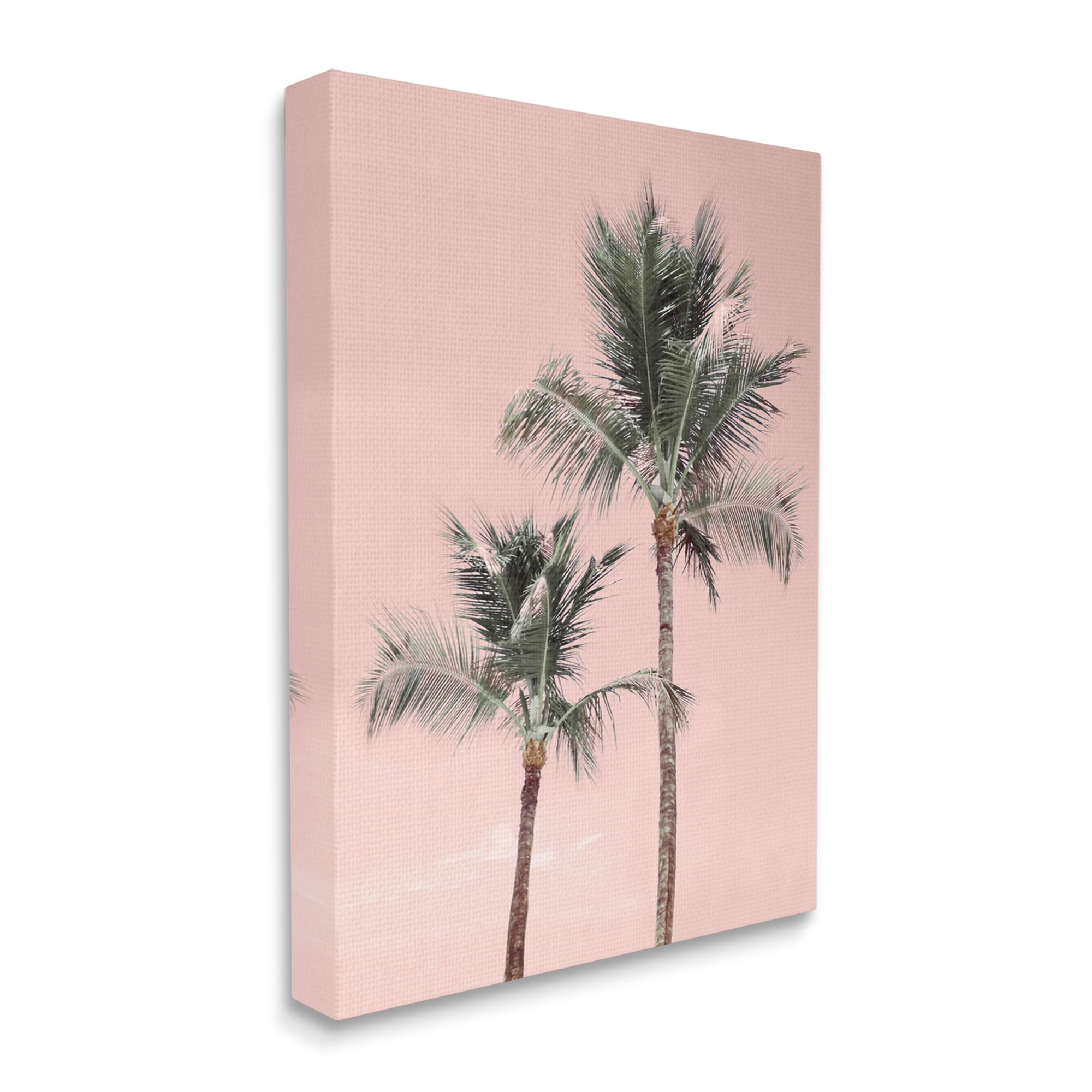 Stupell Industries Pink Summer Palm Trees Botanical & Floral Photography Gallery Wrapped Canvas Print Wall Art, 36 x 48