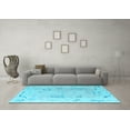 thumbnail image 3 of Ahgly Company Indoor Rectangle Abstract Light Blue Modern Area Rugs, 4' x 6', 3 of 4