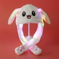 thumbnail image 1 of Gorro de conejo con orejas de peluche para padres e hijos, gorro con luz de dibujos animados, gorro luminoso con orejas largas, 1 of 5