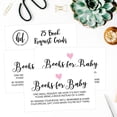 25 Books For Baby Request Insert Card For Girl Pink Hearts Baby Shower