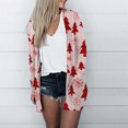 thumbnail image 1 of Puntoco moda mujer Navidad estampado suelto manga larga cárdigan otoño abrigo blusa Rollbacks Puntoco Puntoco-3080, 1 of 6