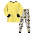 thumbnail image 5 of Wenfanal Little Boys Long sleeve Pajamas Kids Big Girl Pajama Set Boys Set Comfortable Soft Cute Boys Home Pajama Set Size 4-5 Years,Yellow, 5 of 7