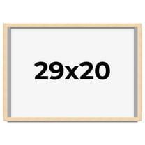 29x20 Frame Beige Real Wood Picture Frame Width 0.75 inches | Interior Frame Depth 0.5 inches |