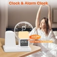 thumbnail image 3 of Totoe 6 in 1 wireless charger for Samsung/Android charger, watch charger with alarm clock, night light.(White), 3 of 14