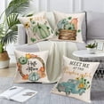 thumbnail image 3 of Autumn Pumpkin Patch Throw Pillow Covers 20x20 Inch Set of 4 Outdoor Fall Decorative Pillow Cases Cotton Linen&nbsp;Autumn Blessing Wood Wreath Cushion Cover Home Decor Bed Couch (P-Patch 4PCS), 3 of 6