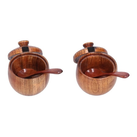 

Salt Box Seasoning Box Wooden Style Large Capacity For Home