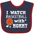 thumbnail image 3 of Inktastic I Watch Basketball with Mommy Boys Baby Bib, 3 of 4