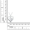 thumbnail image 6 of AFFY Heart Cut White Cubic Zirconia " I LOVE YOU MOM " Double Heart Pendant Necklace In 14k White Gold Over Sterling Silver, 6 of 7